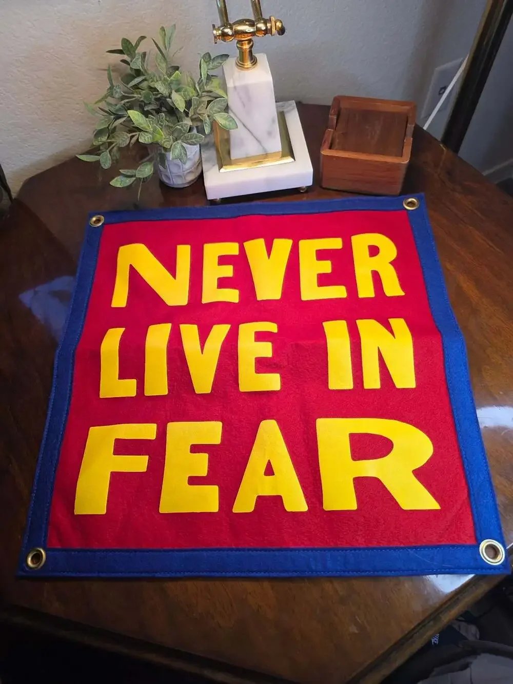 Oxford Pennant Never Live In Fear Camp Flag